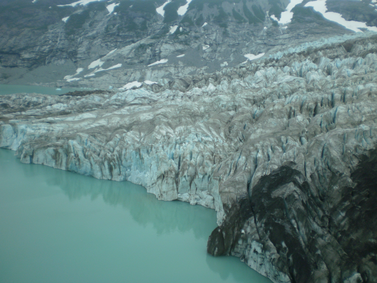 Hallo Glacier terminus on a small glacial lake across Shelikof Strait fromKodiak Island (Image credit: Crew and Officers of NOAA Ship FAIRWEATHER) Hallo Glacier terminus on a small glacial lake across Shelikof Strait fromKodiak Island
