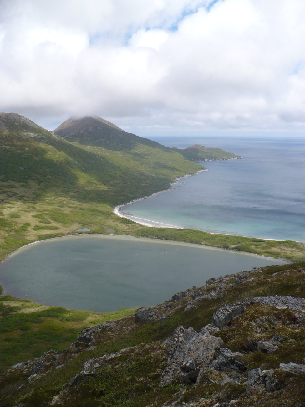 Looking down on a Shumagin Island scene (Image credit: Crew and Officers of NOAA Ship FAIRWEATHER) Looking down on a Shumagin Island scene