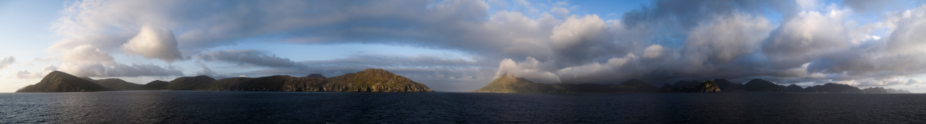 A panorama of the Shumagin Islands (Image credit: Crew and Officers of NOAA Ship FAIRWEATHER | LTJG Damian Manda NOAA Corps) A panorama of the Shumagin Islands