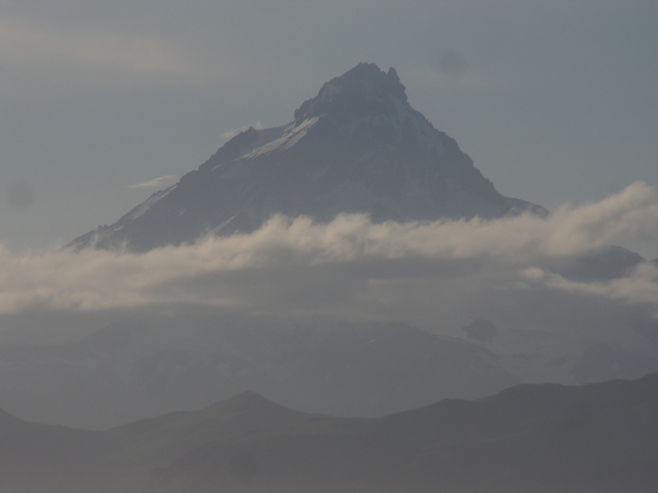 Isanotski Volcano, also known as Raggedy Jack seen on a misty day (Image credit: Crew and Officers of NOAA Ship FAIRWEATHER) Isanotski Volcano, also known as Raggedy Jack seen on a misty day