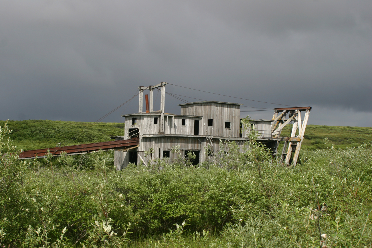 Abandoned gold dredge in Nome area (Image credit: Crew and Officers of NOAA Ship FAIRWEATHER) Abandoned gold dredge in Nome area