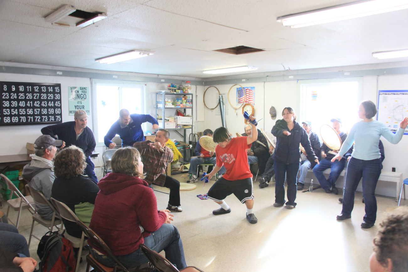 Crew of NOAA Ship FAIRWEATHER invited to dance with native dancers onLittle Diomede Island (Image credit: Crew and Officers of NOAA Ship FAIRWEATHER) Crew of NOAA Ship FAIRWEATHER invited to dance with native dancers onLittle Diomede Island