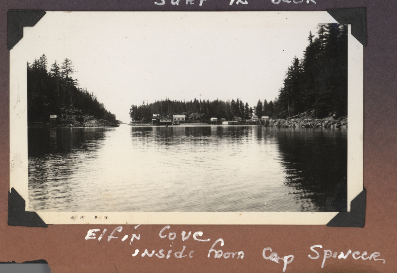 The settlement at Elfin Cove, just inside Cape Spencer (Image credit: Courtesy of the Family of Robert Gholston, C&GS; surveyor) The settlement at Elfin Cove, just inside Cape Spencer
