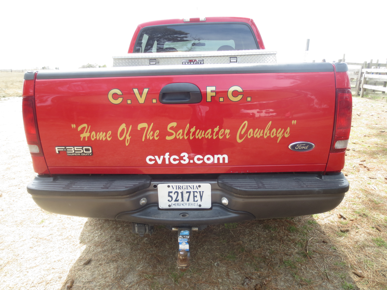 Chincoteague volunteer fire department truck with the proud words Home of theSaltwater Cowboys (Image credit: Captain Albert E. Theberge) Chincoteague volunteer fire department truck with the proud words Home of theSaltwater Cowboys