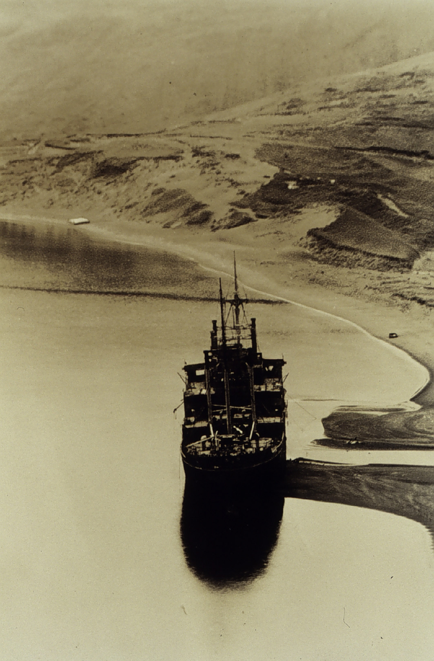 Wrecked Japanese ship at Kiska (Image credit: Captain Harry D. Reed, C&GS;) Wrecked Japanese ship at Kiska