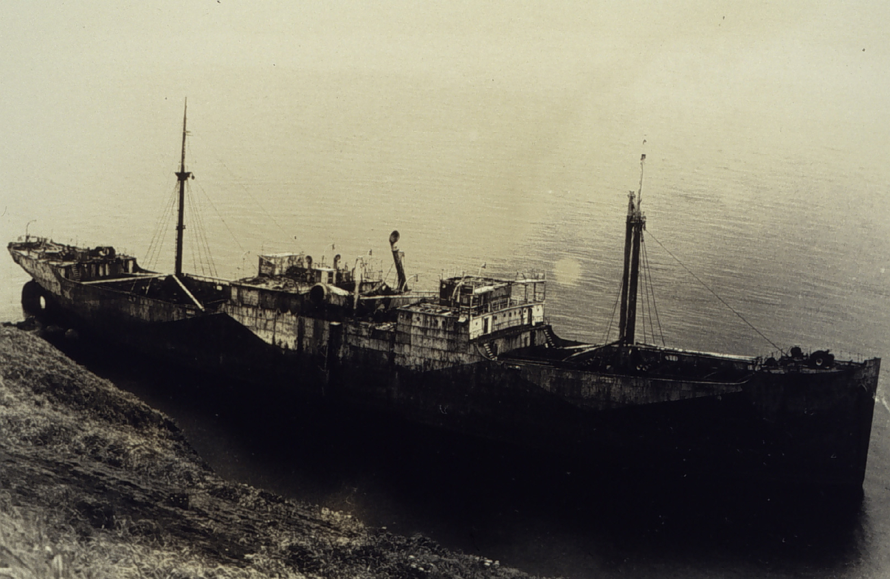Another wrecked Japanese ship at Kiska (Image credit: Captain Harry D. Reed, C&GS;) Another wrecked Japanese ship at Kiska