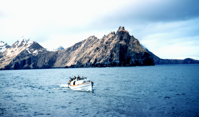 PATHFINDER hydrographic survey launch returning to the ship