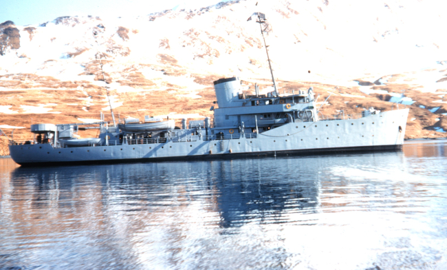 PATHFINDER on the working grounds at Kagalaska Island
