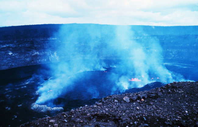 Halemaumau firepit during an active phase