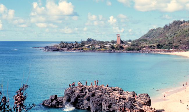 Waimea Bay on a calm day