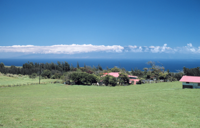 Looking across to Maui from the northwest tip of Hawaii