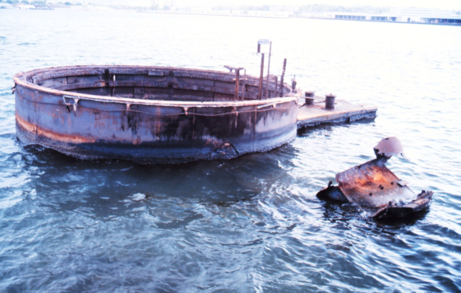 Battleship ARIZONA gun turret at the ARIZONA Memorial