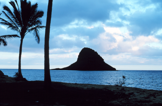 Mokolii Island, known locally as Chinaman's Hat, just north of Kaneohe Bay