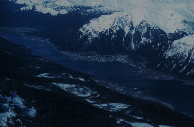 Gastineau Channel looking east at Juneau