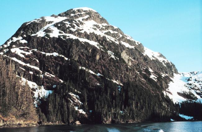 Barge at bottom of photo summer home to scientists studying effects ofEXXON VALDEZ oil spill