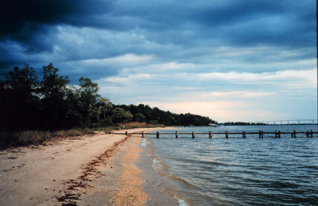 A spring storm brewing near the mouth of the Patuxent River