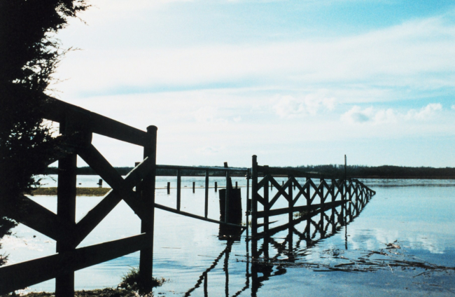Flooding of low-lying areas at Holland Cliffs Shores by extreme high tides