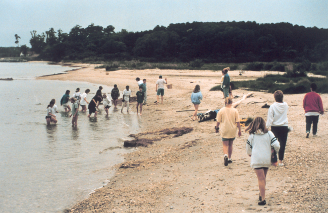 A middle school field trip at Camp Riverview