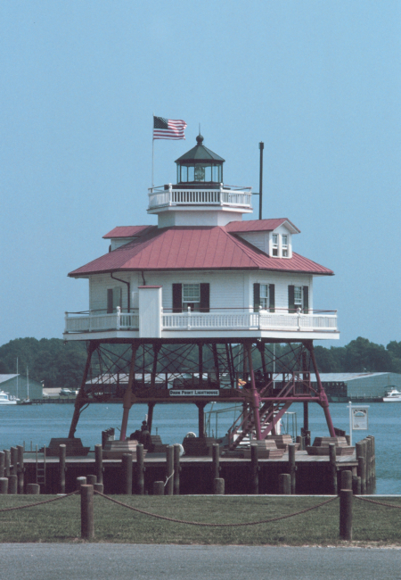 Drum Point Lighthouse, now a museum, stood watch at the mouth of the PatuxentRiver