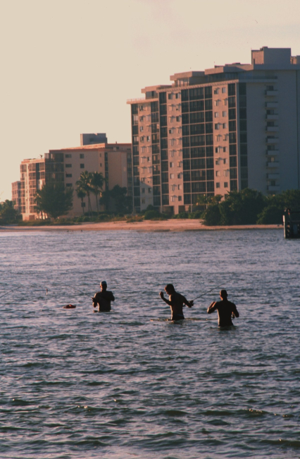 Wading fishermen near Lovers Key