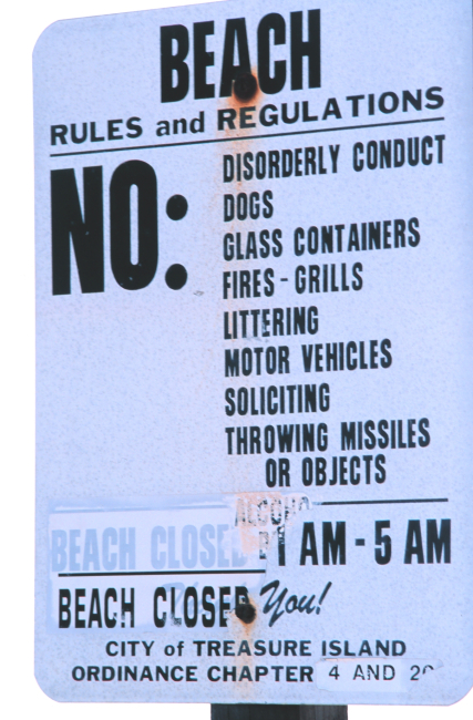 A reminder that even paradise has rules