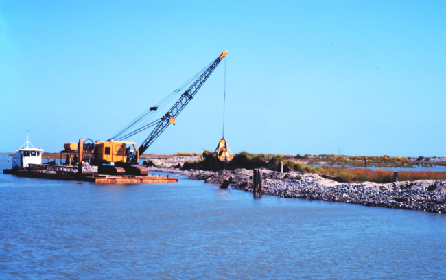 The Greenhill/East Timbalier levee maintenance