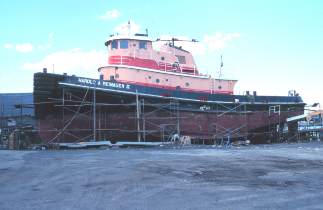 Tugboat on the ways at Gloucester