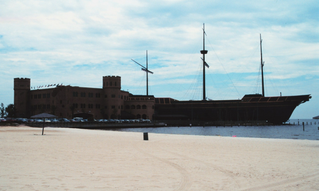 Gambling casinos have been built along the beach at Biloxi