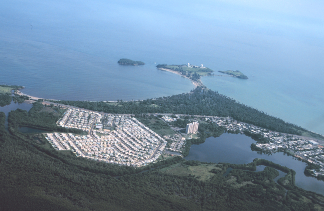 A builtup area near San Juan, looking north to the Atlantic Ocean