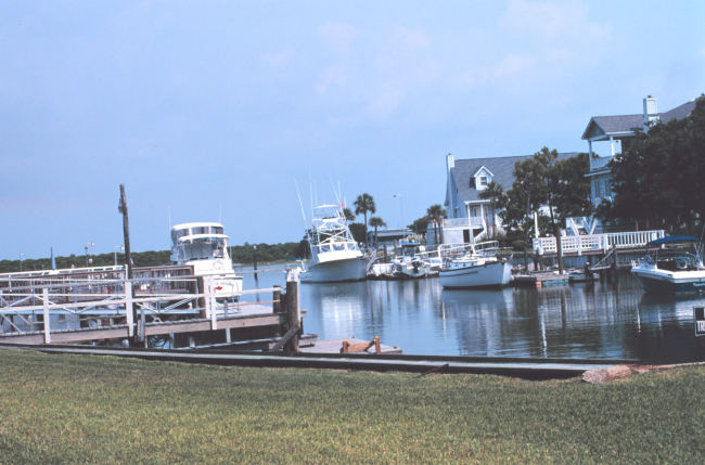 Recreational fishing boats and vacation homes