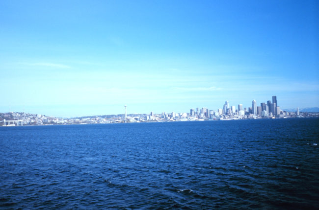 The Seattle skyline as seen from the NOAA Ship RONALD H