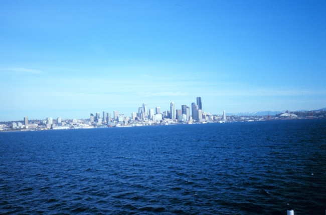 The Seattle skyline as seen from the NOAA Ship RONALD H