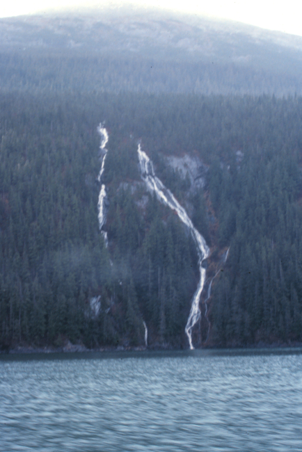 Waterfalls abound throughout Tracy Arm Fjord