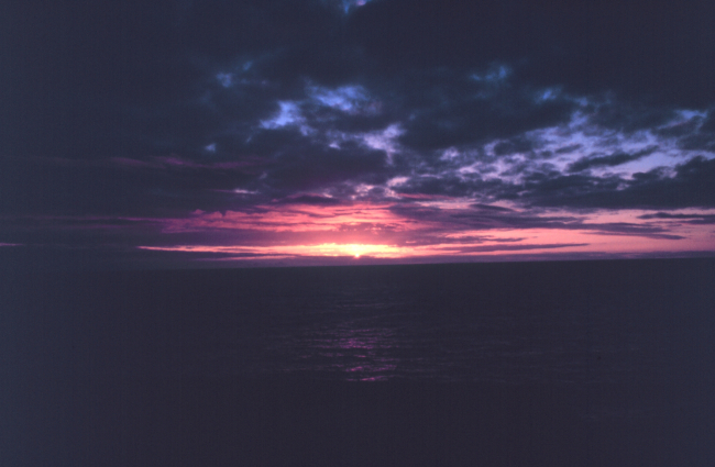 Sunset at sea