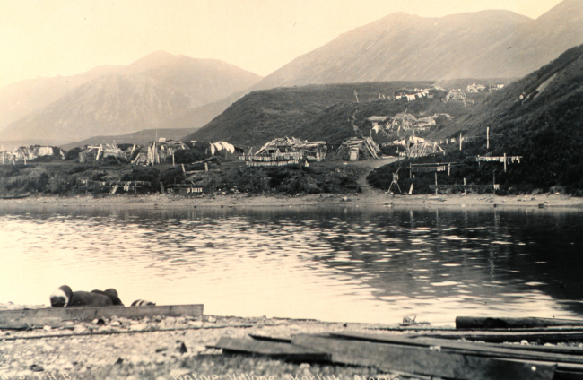 A native Aleut village at Karluk