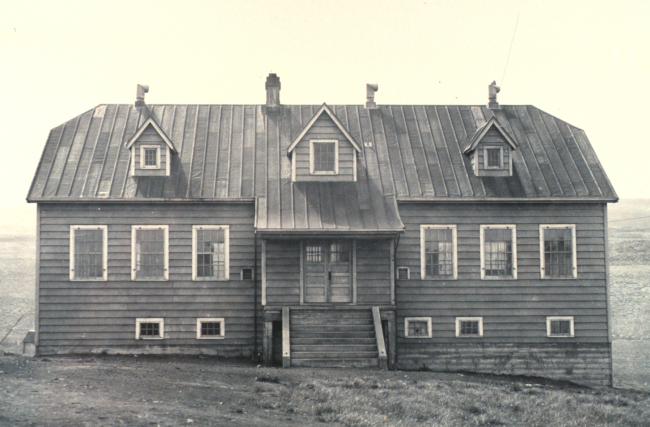 The school building on St
