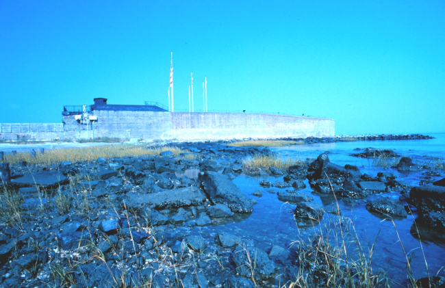 A view of Fort Sumter, where the first shots of the Civil War were fired