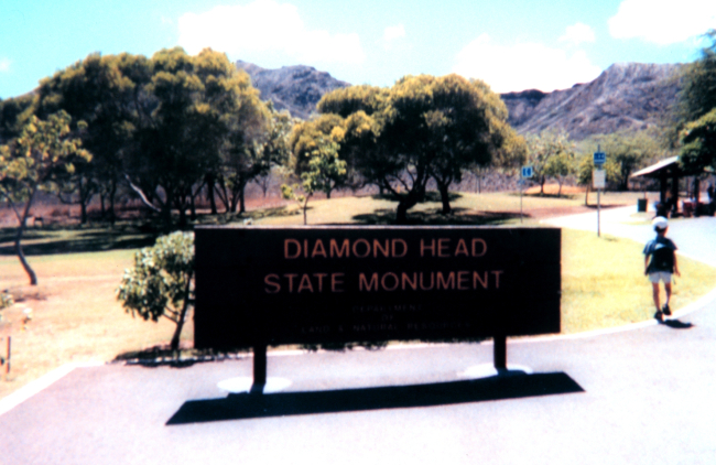In the crater at Diamond Head State Park