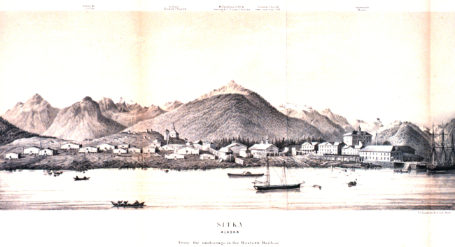 View of Sitka Harbor in:  Coast Pilot of Alaska, (First Part,) 