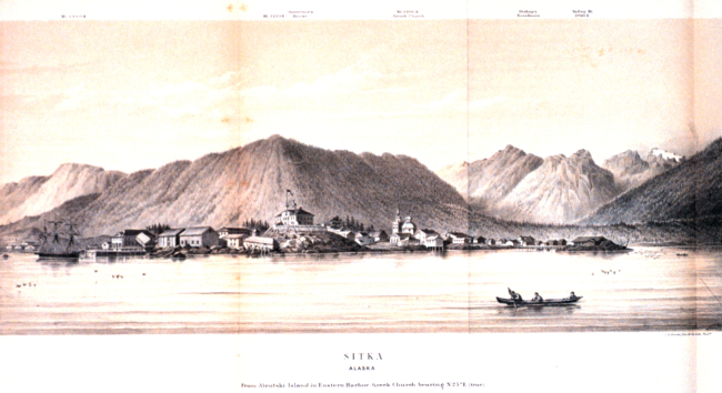 View of Sitka Harbor in:  Coast Pilot of Alaska, (First Part,) 