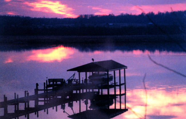 A winter Patuxent River sunset
