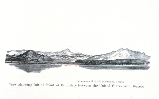 The boundary monument between the United States and Mexico just south of SanDiego