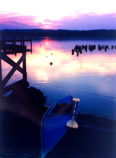 Kayak sunset along the Patuxent River