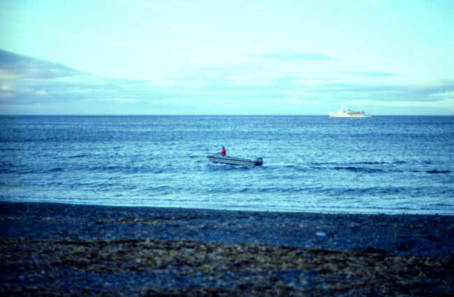 NOAA Ship RAINIER crew beach party at Chowiet Island in the SemidiIsland group southwest of Kodiak Island