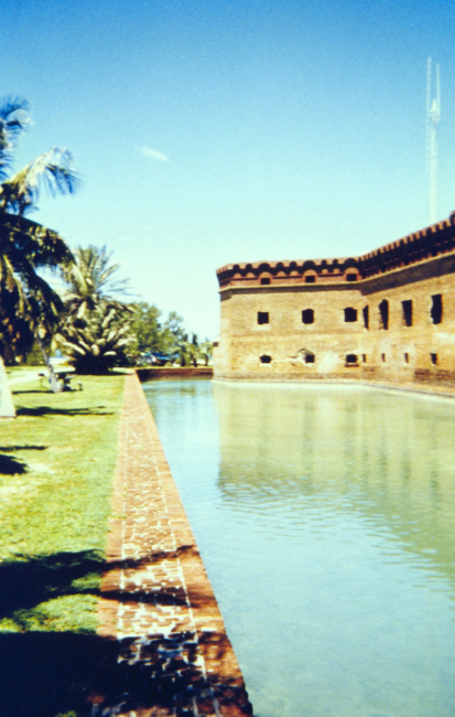 The moat around Fort Jefferson