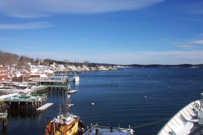 Looking east along the Castine shoreline
