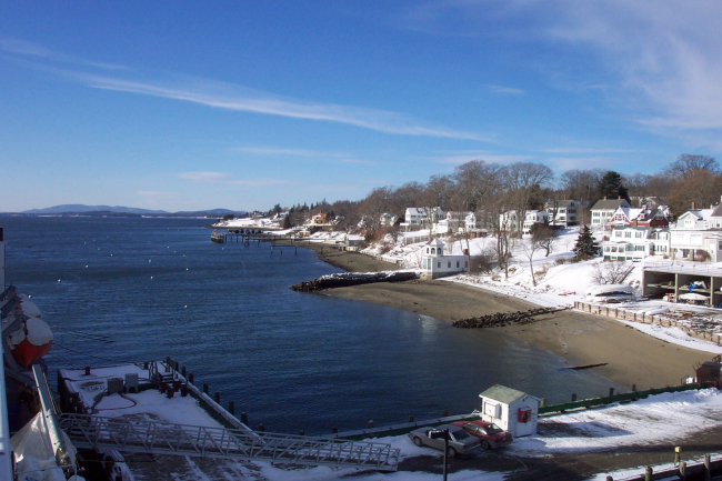 Looking west along the Castine shoreline