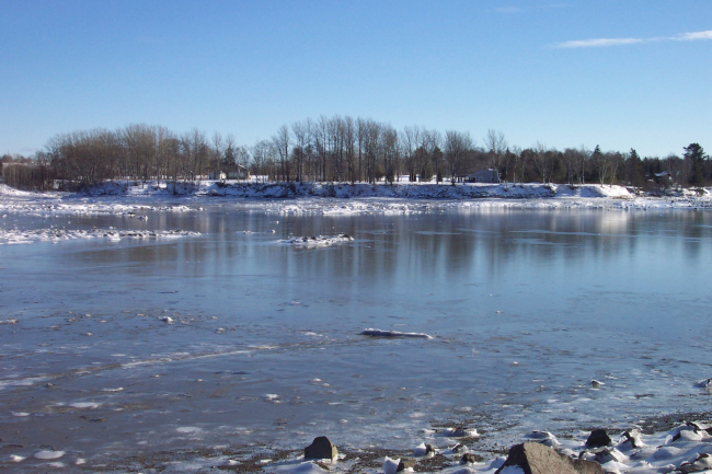 A frozen arm of Penobscot Bay near South Thomaston