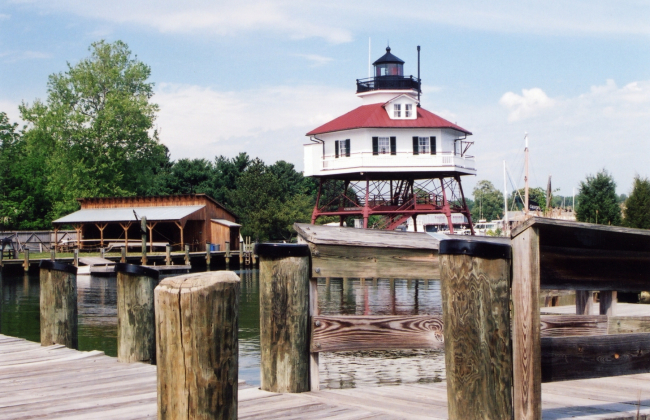 Drum Point Lighthouse at the Calvert Marine Museum