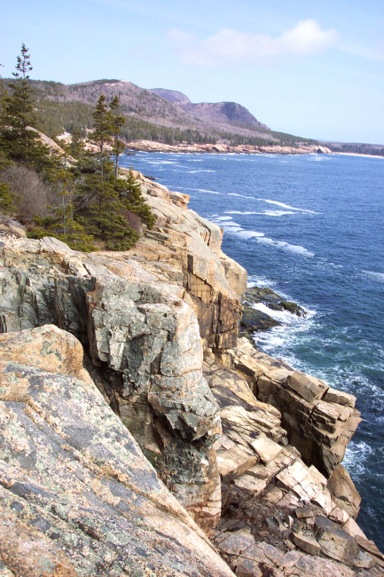 Looking north to the Sand Beach area from the Otter Cliffs